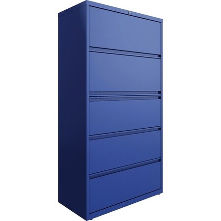LORELL Lateral File, 5-Drawer, 36inx18-5/8inx67-5/8in, Blue LLR03122